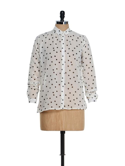 ivory & black polka shirt - 861545 - Very Small Image - 1