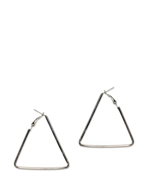 silver sleek triangular earrings - 861653 - Very Small Image - 1