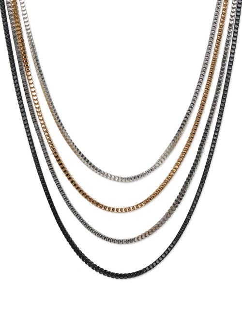 multi-layer metal chain necklace - 861683 - Very Small Image - 1