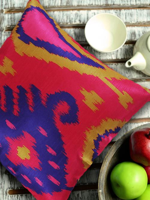 ikat poly dupion cushion cover - 863992 - Very Small Image - 1