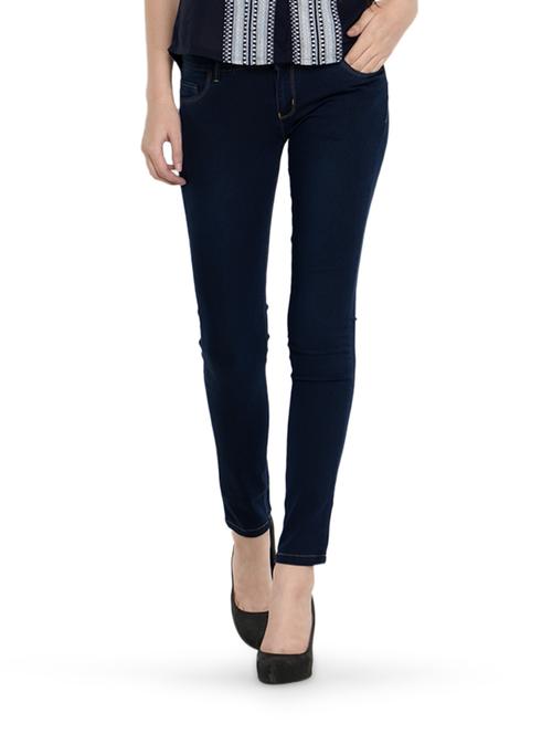 fitted navy blue jeans - 864119 - Very Small Image - 1