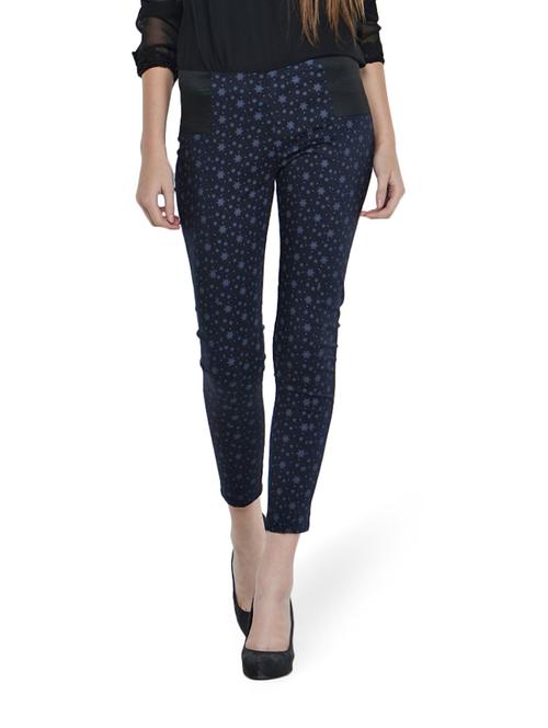 printed cotton satin jeggings - 864167 - Very Small Image - 1