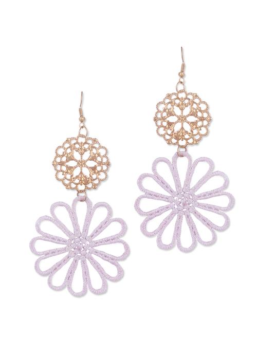 floral pattern hanging earring - 865876 - Very Small Image - 1