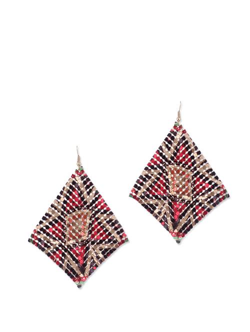 stylish multicolor patterned earrings - 865968 - Very Small Image - 1