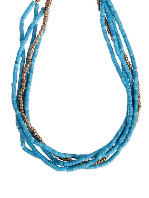 blue layered necklace - 88477 - Very Small Image - 1