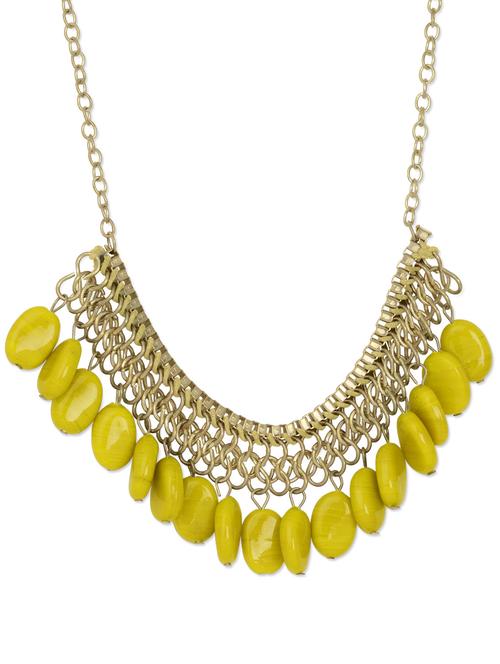yellow stone round neckpiece - 886249 - Very Small Image - 1