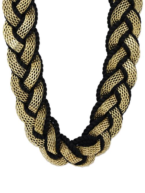 bold black and gold braid neckpiece - 886282 - Very Small Image - 1
