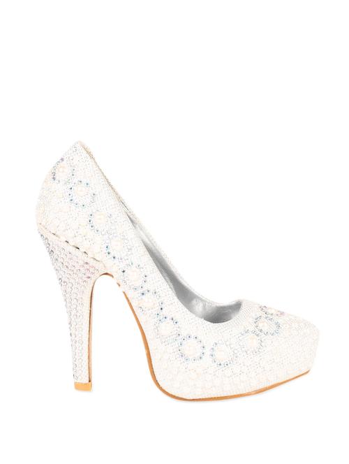 embellished white heeled pumps - 886308 - Very Small Image - 1