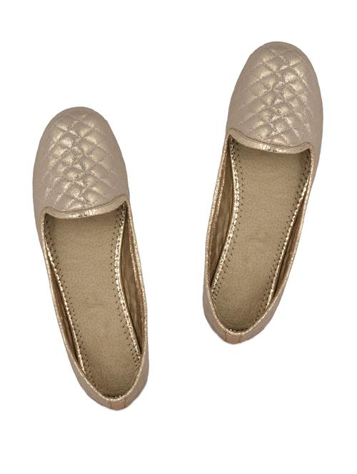 quilted dusty gold ballerinas - 888267 - Very Small Image - 1