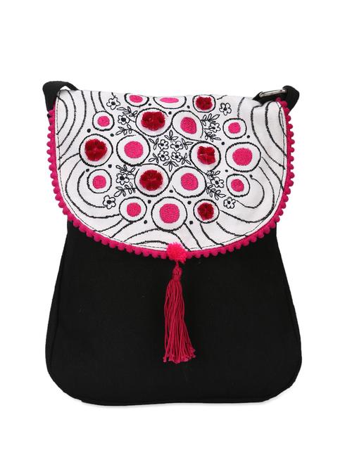 black sling pink with stunning embroidery - 888545 - Very Small Image - 1