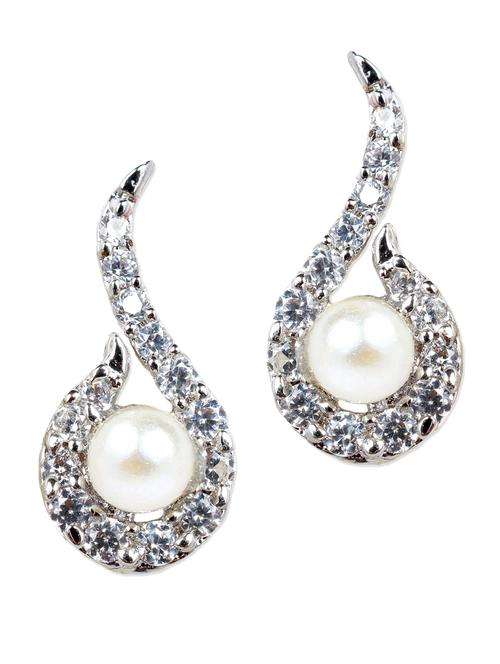 dazzling pearl and crystal studs - 889276 - Very Small Image - 1
