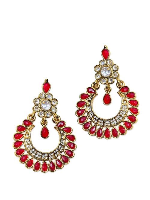 alluring ethnic crystal earrings - 889325 - Very Small Image - 1