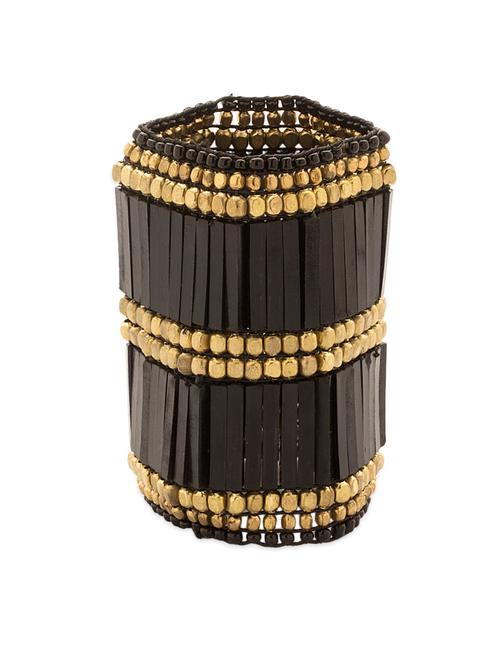 gold and black beaded handcuff - 889506 - Very Small Image - 1