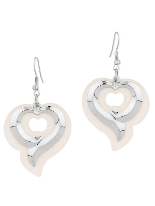 White and Silver Earrings - 889587 - Very Small Image - 1