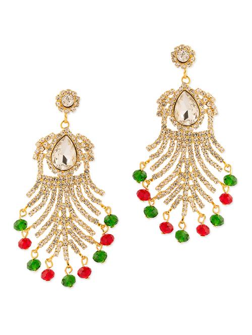 Earrings With Red And Green Stones - 889623 - Very Small Image - 1