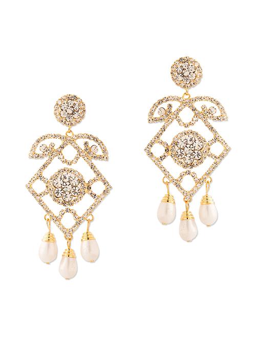 Diamond Shapes Studded Earrings - 889787 - Very Small Image - 1