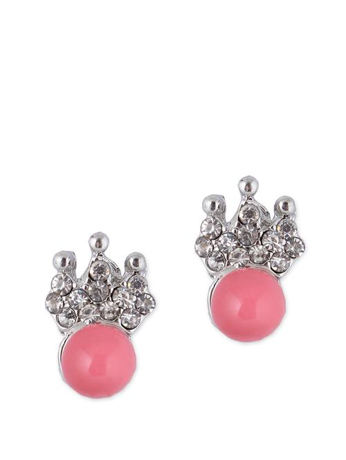 Pink Earrings with Crystals - 89084 - Very Small Image - 1
