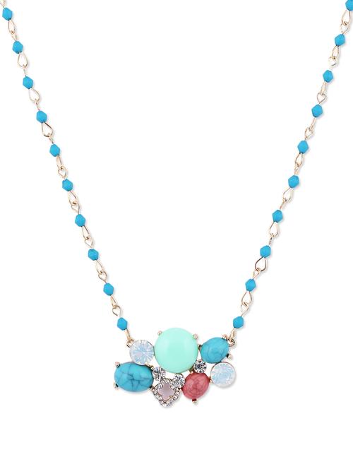 Blue Necklace with Ceramic Beads - 89181 - Very Small Image - 1