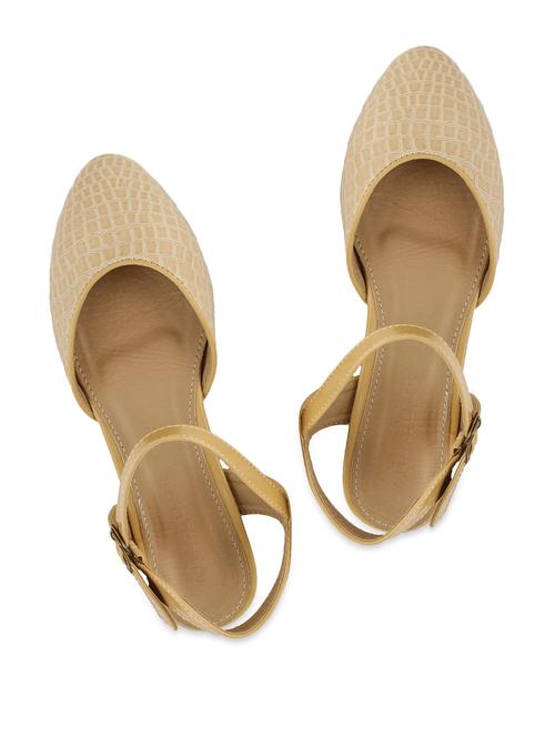 Beige snake print pointed sandals - 89201 - Very Small Image - 1