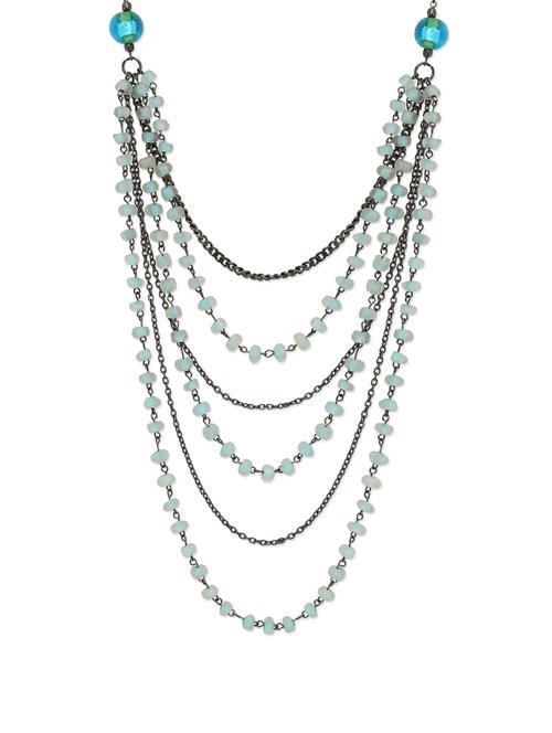 blue bead multistring neckpiece - 892440 - Very Small Image - 1