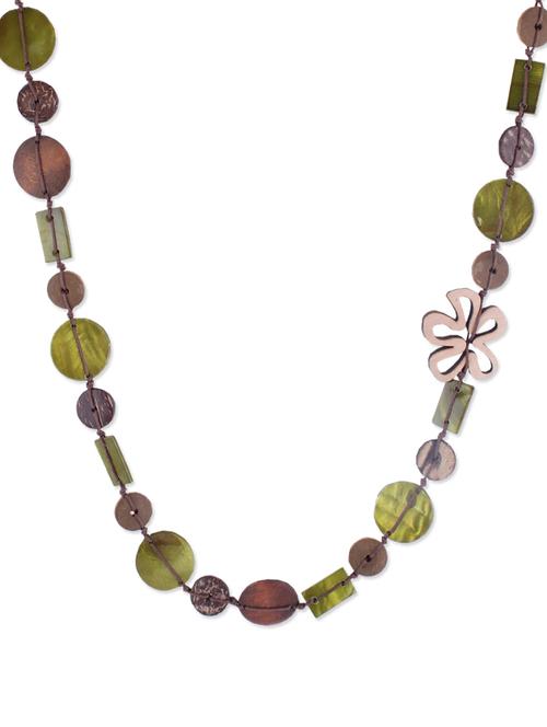 green and brown circles necklace - 892755 - Very Small Image - 1