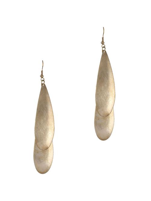 gold hanging petal earrings - 892799 - Very Small Image - 1