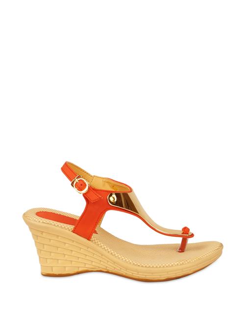 red leatherette wedges - 893646 - Very Small Image - 1