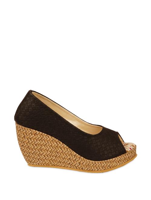 black peep-toe wedge - 893663 - Very Small Image - 1