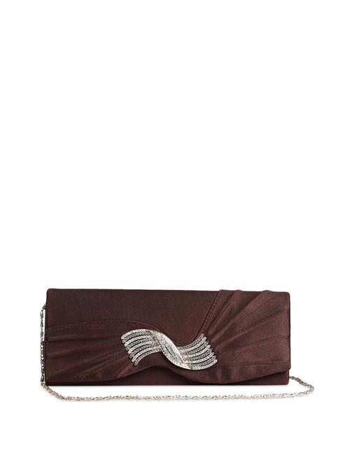 brown rectangular clutch with crystal embellishments - 893916 - Very Small Image - 1