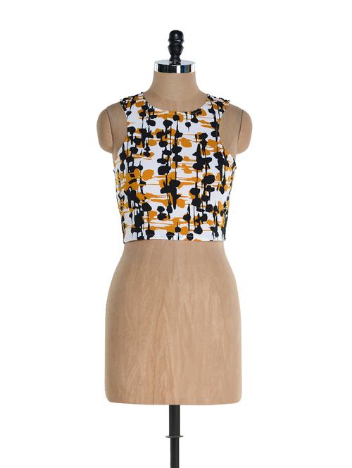 chic cut poly crepe crop top - 894324 - Very Small Image - 1