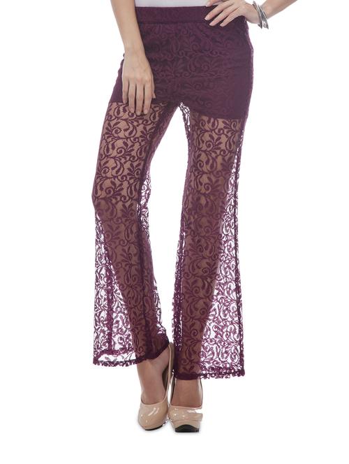 wine lace pants - 894340 - Very Small Image - 1