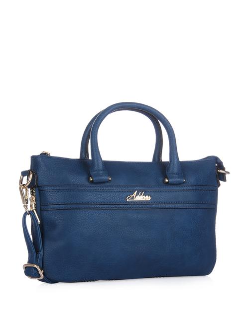 Dark blue leatherette handbag cum sling - 895079 - Very Small Image - 1