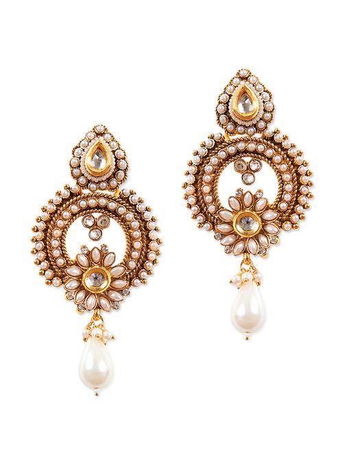 traditional gold and pearl earrings - 896841 - Very Small Image - 1