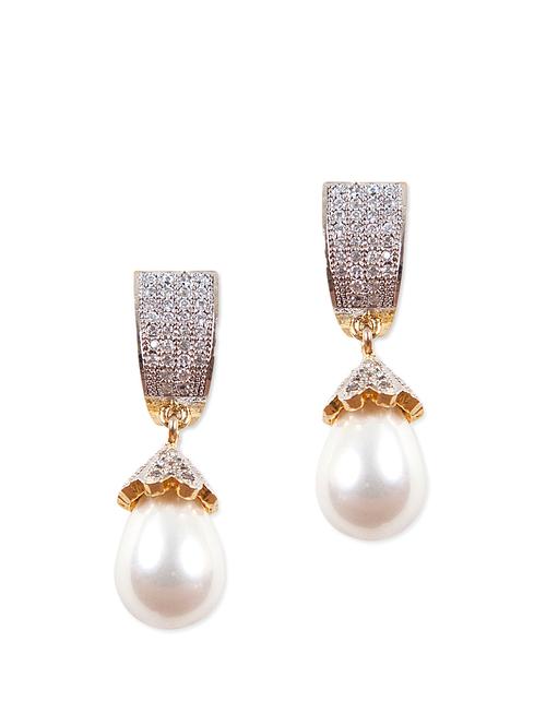 american diamond drop earrings - 896891 - Very Small Image - 1