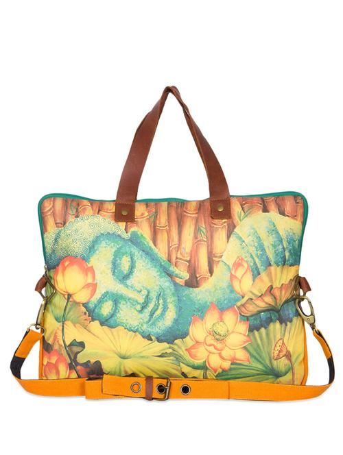 sleeping buddha print laptop bag - 897269 - Very Small Image - 1