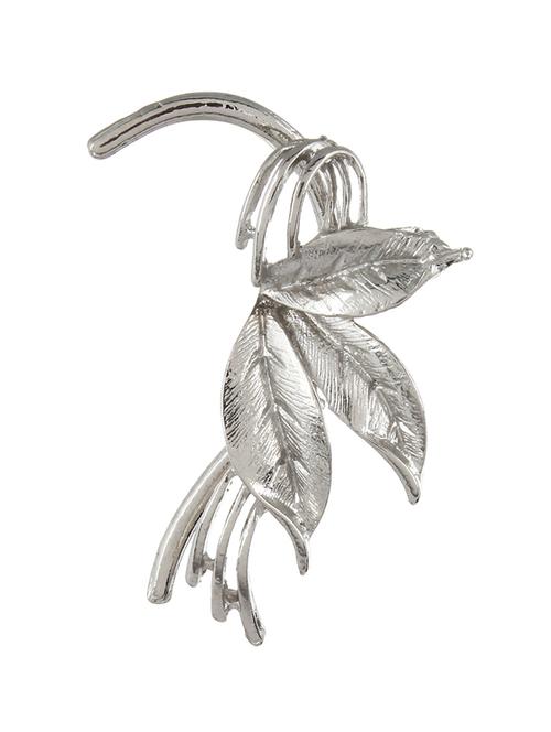 weekend casual silver leaf inspired ear cuff - 898345 - Very Small Image - 1