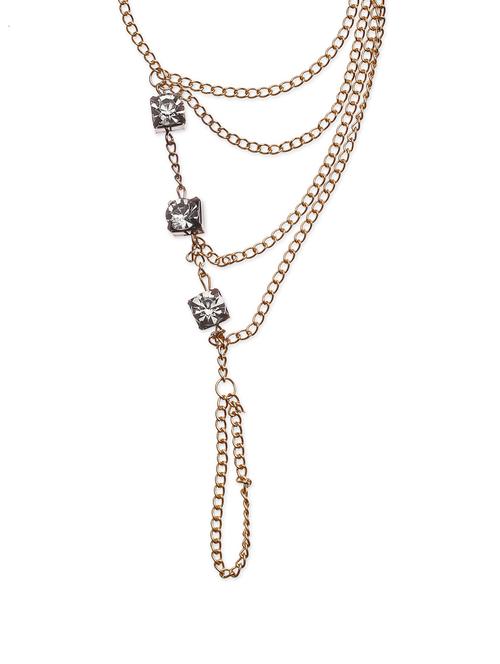 diva style golden multilayer's with crystals hand chain - 898393 - Very Small Image - 1