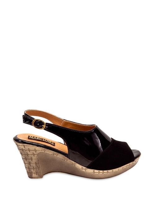 black peep-toe wedges - 898633 - Very Small Image - 1