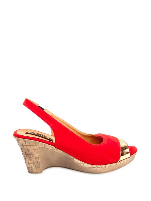 red peep-toe wedges - 898636 - Very Small Image - 1