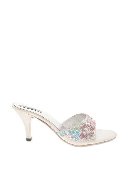 Shimmer Leatherette Silver Heels - 898670 - Very Small Image - 1