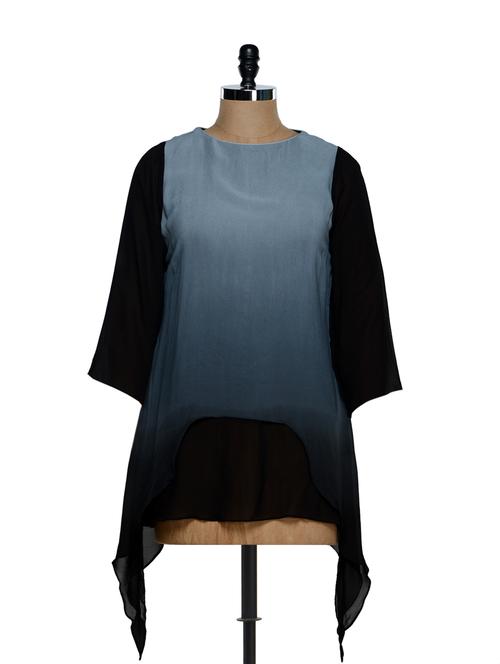 grey and black asymmetrical shaded top - 898682 - Very Small Image - 1