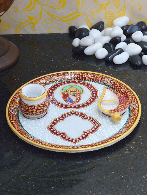 fabulous pooja thali - 900501 - Very Small Image - 1