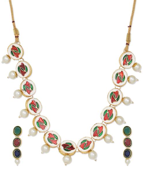 multi coloured stone necklace set - 902938 - Very Small Image - 1