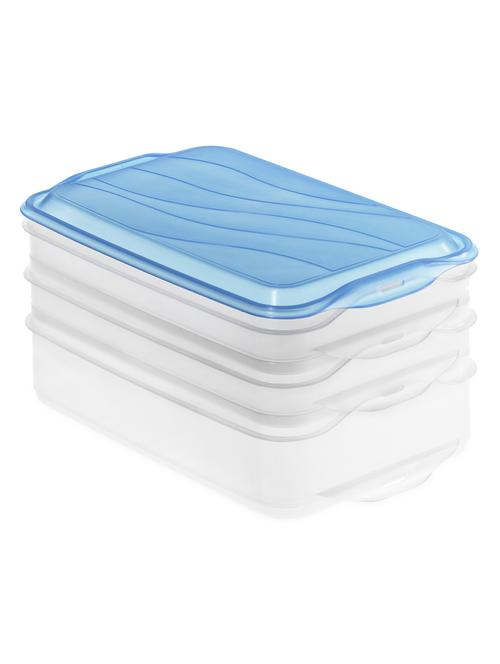 clear and blue tiered storage container - 903942 - Very Small Image - 1