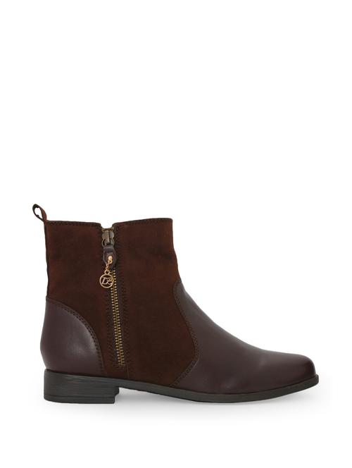 brown leatherette ankle boots - 904484 - Very Small Image - 1
