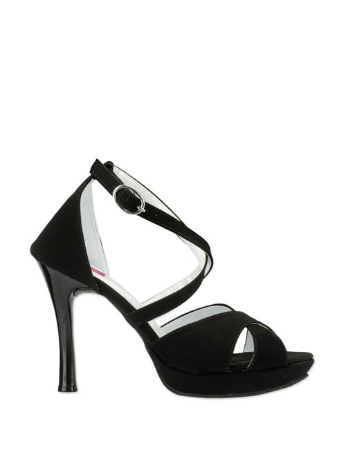Solid Black Strappy Heels - 905782 - Very Small Image - 1