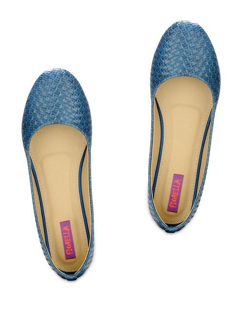 Textured blue ballerinas - 905840 - Very Small Image - 1