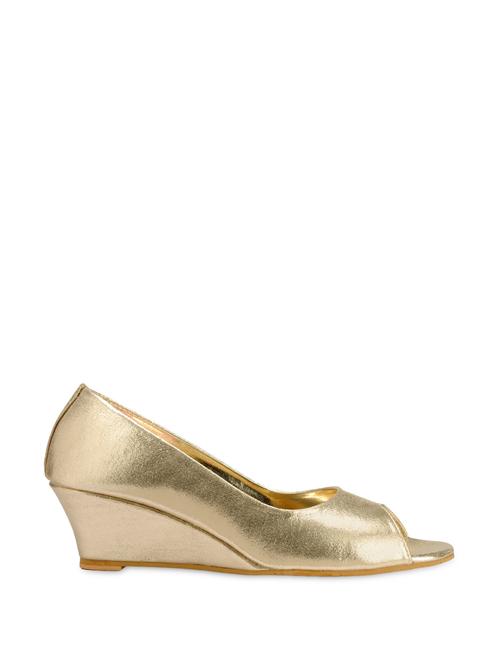 Classy gold wedge peeptoes - 905863 - Very Small Image - 1