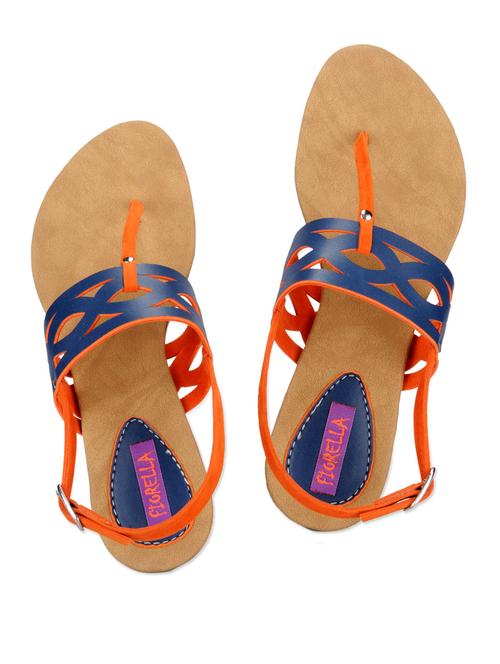 Blue laser cut leatherette flats - 905874 - Very Small Image - 1