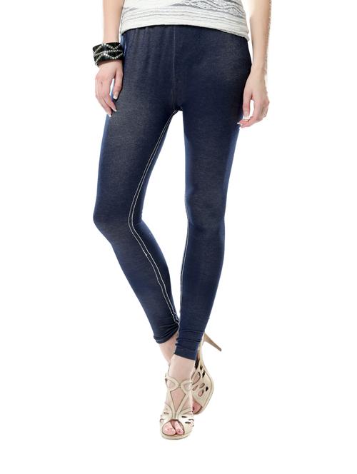 Blue polyester jeggings - 906627 - Very Small Image - 1